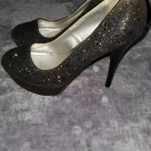 Black bedazzled Heels